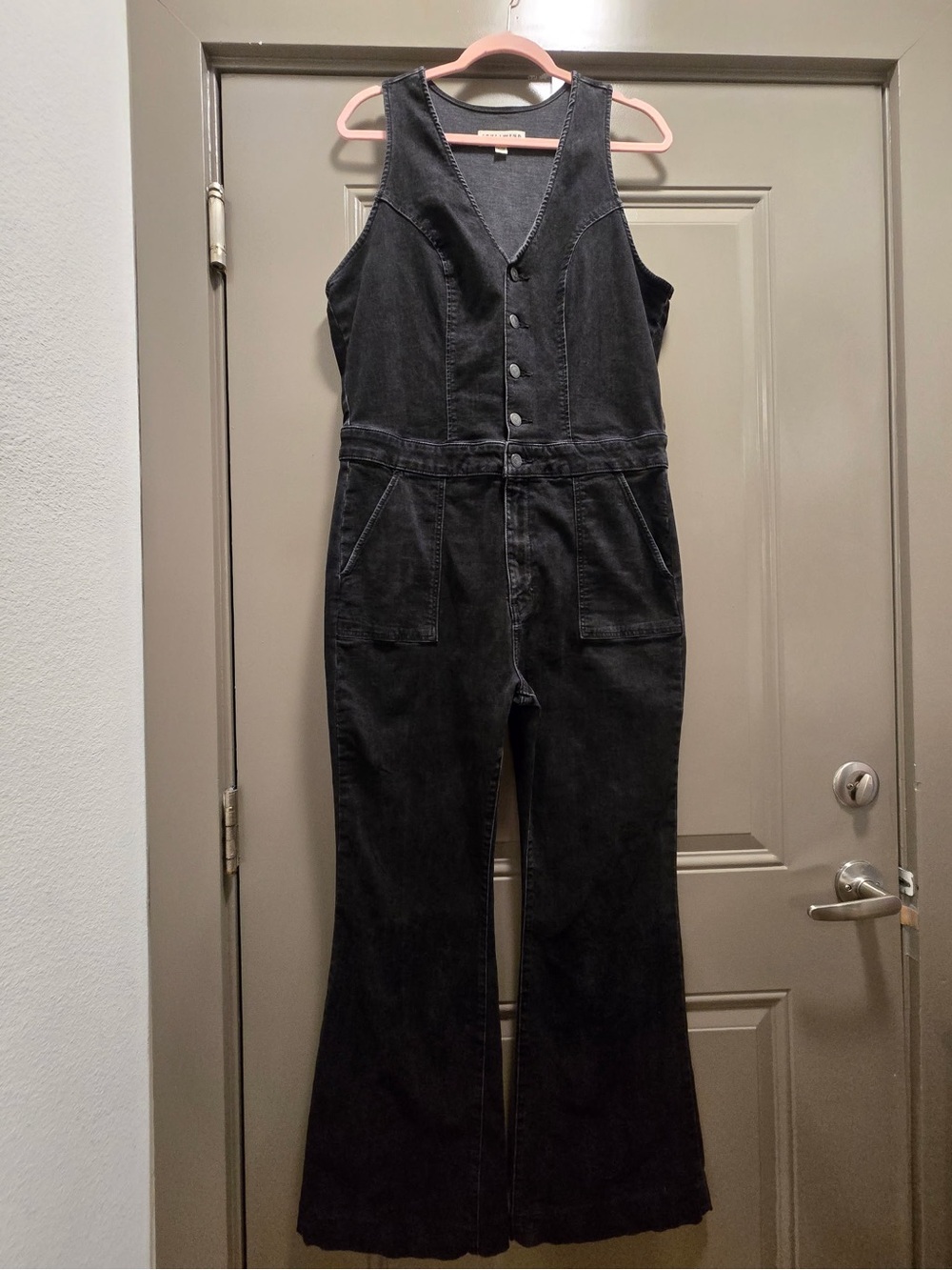 Idyllwind Black Denim Button-Front Women's Overalls
